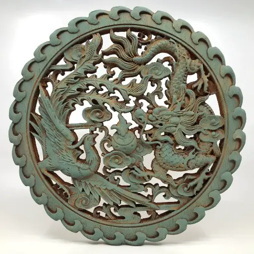 玉質璧璽（龍鳳呈祥紋樣）