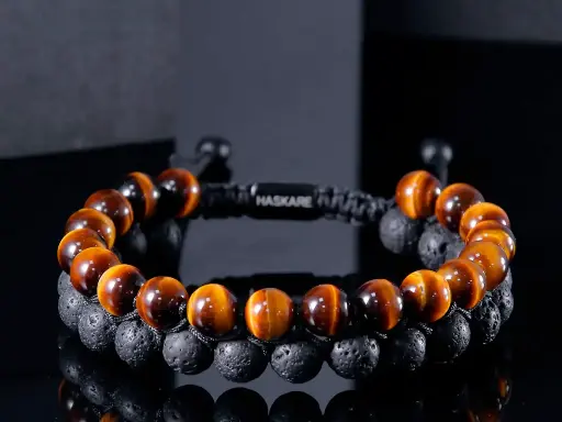 虎眼石和熔岩手鏈