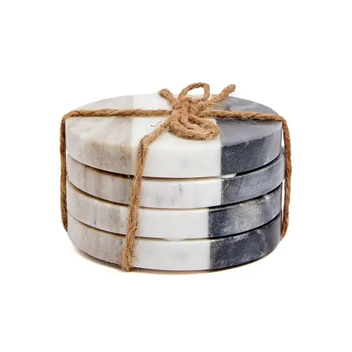 圓形石杯墊（4 件套）